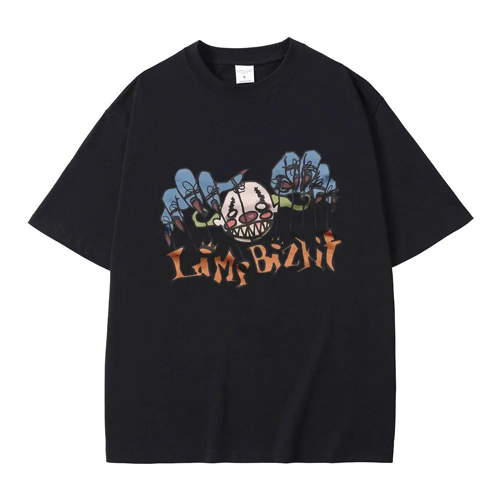 Limited Limp Bizkit Cool Cartoon Anime Style Printed T Shirt Men Women Vintage Rock Oversized T-shirt Male Hip Hop Rap T-shirts