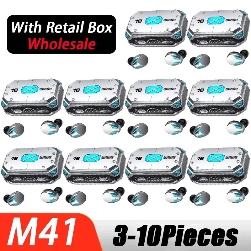 M41 Bluetooth Earphones Smart Headphones Wireless Headset HiFi Earbuds Wholesale Dispaly Sport TWS Bluetooth Watch Phone PK M25