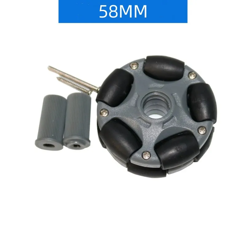 1PCS 58mm Foley Wheel Omnidirectional Motion Used For ROS Trolley Omni Wheel14135 Rubber Robot