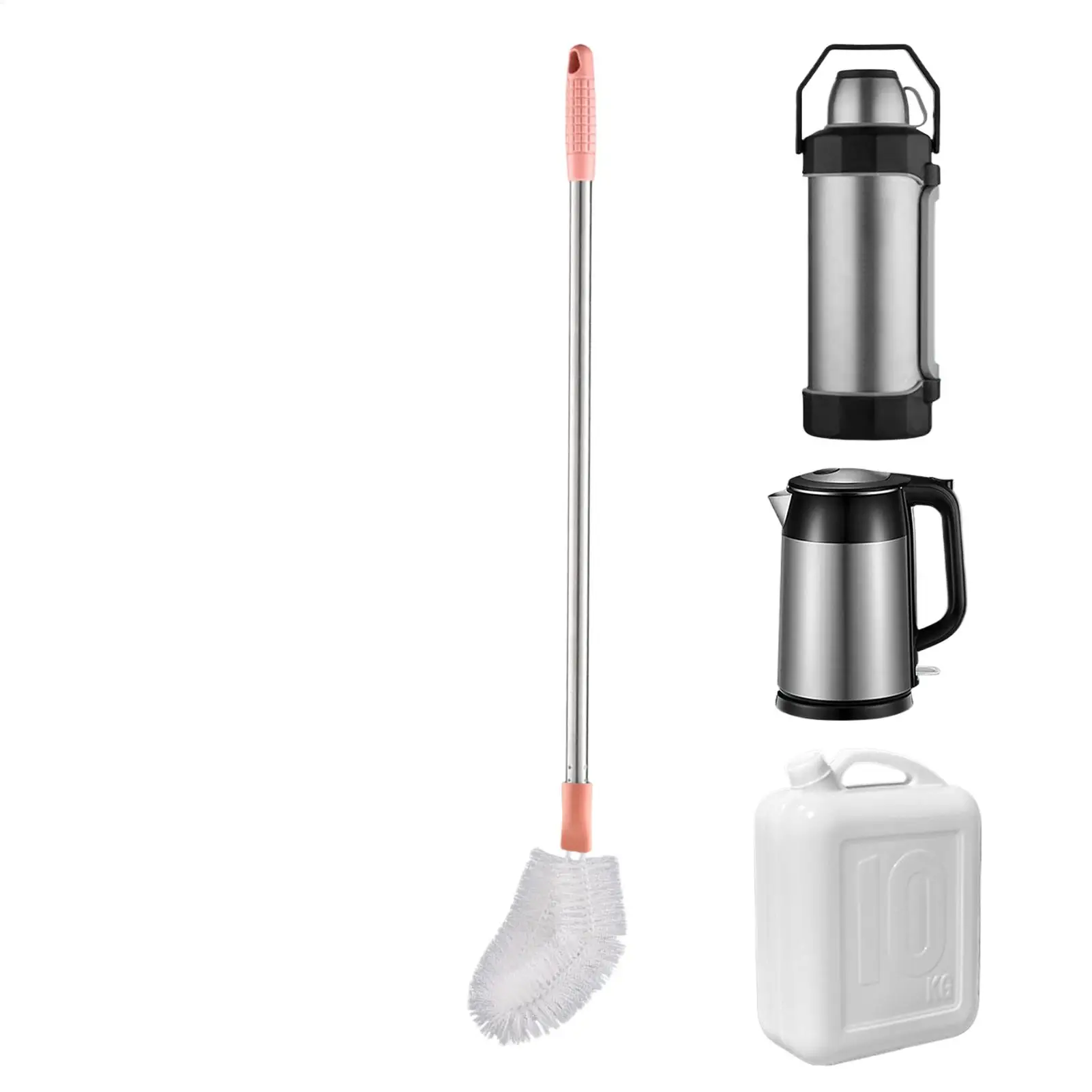 Bottle Brush 27.56inch Water Bucket Cleaner with Flexible Head Long Water Bottle Brush for 3 and 5 Gallon Jug Kitchen Bathroom