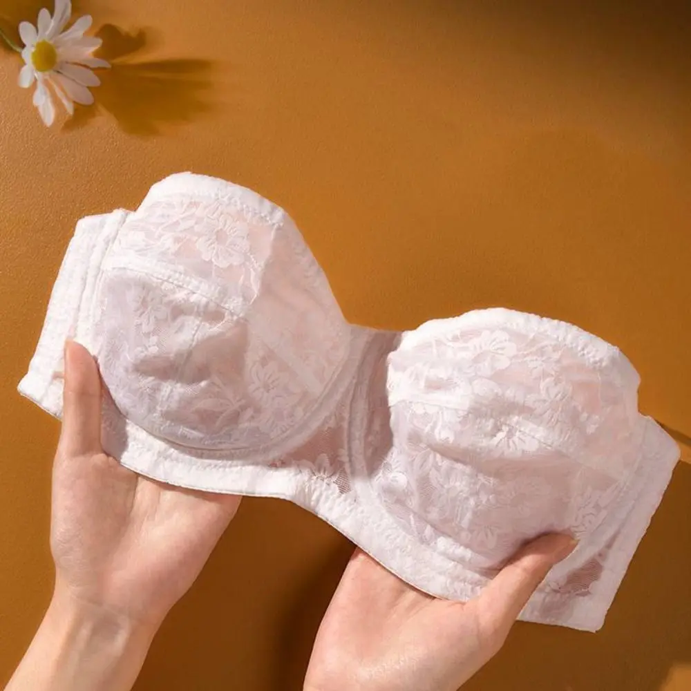 Mesh dunne kanten transparante bh schokbestendig nauwsluitende naadloze onzichtbare bh lingerie anti-verslapping push-up ondergoed bruiloft