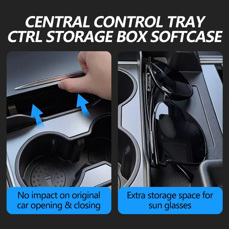 For Tesla Model 3 / Y Highland & Model Y Juniper 2016-2026+ Center Armrest Storage Organizer Tray Center Console storage Box view 4