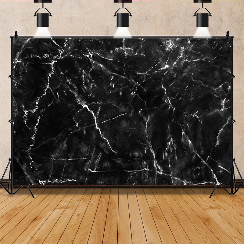 SHENGYONGBAO Marble Theme Photographic Backdrops Texture Items Food Portrait Photography Background Photo Studio Props MR-03