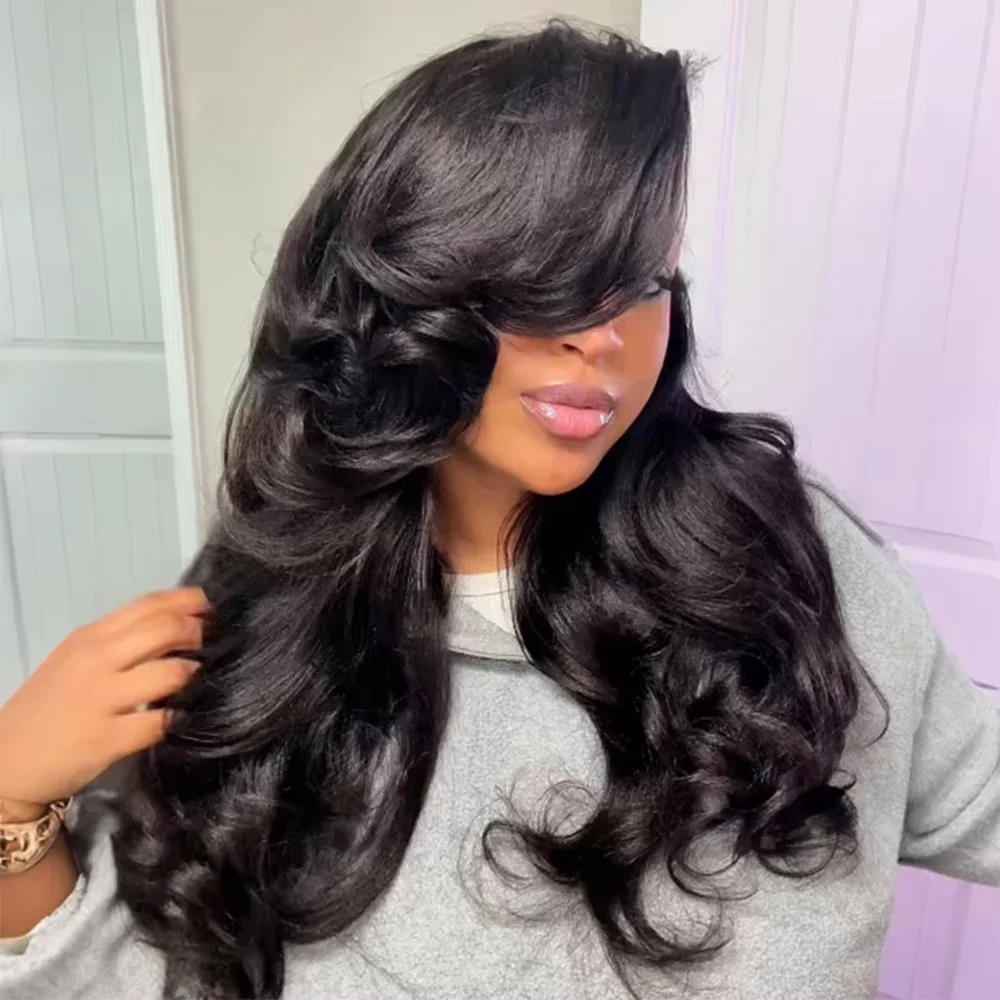 30 32 Inch Body Wave Brazilian Remy Human Hair V Part Wig Machine Made 200% Density Hair Soft Bouncy Minimal Shedding Heat Resistant Beginner Friendly Wigs For Black Women