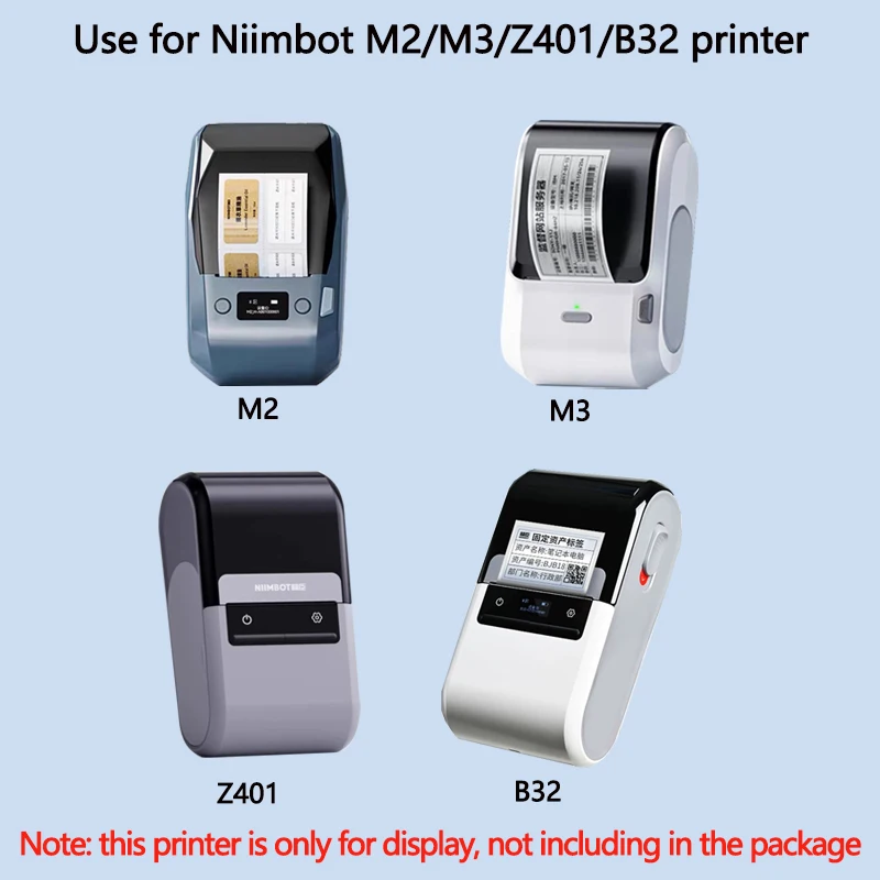 Niimbot M2/M3/B32/Z401 Transparent Label Self-adhesive Heat Transfer Printing Waterproof  Tear-resistant Clear Sealing Stickers