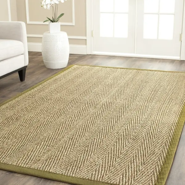Seagrass Washable Machine Made Camping Rug with Latex Backing