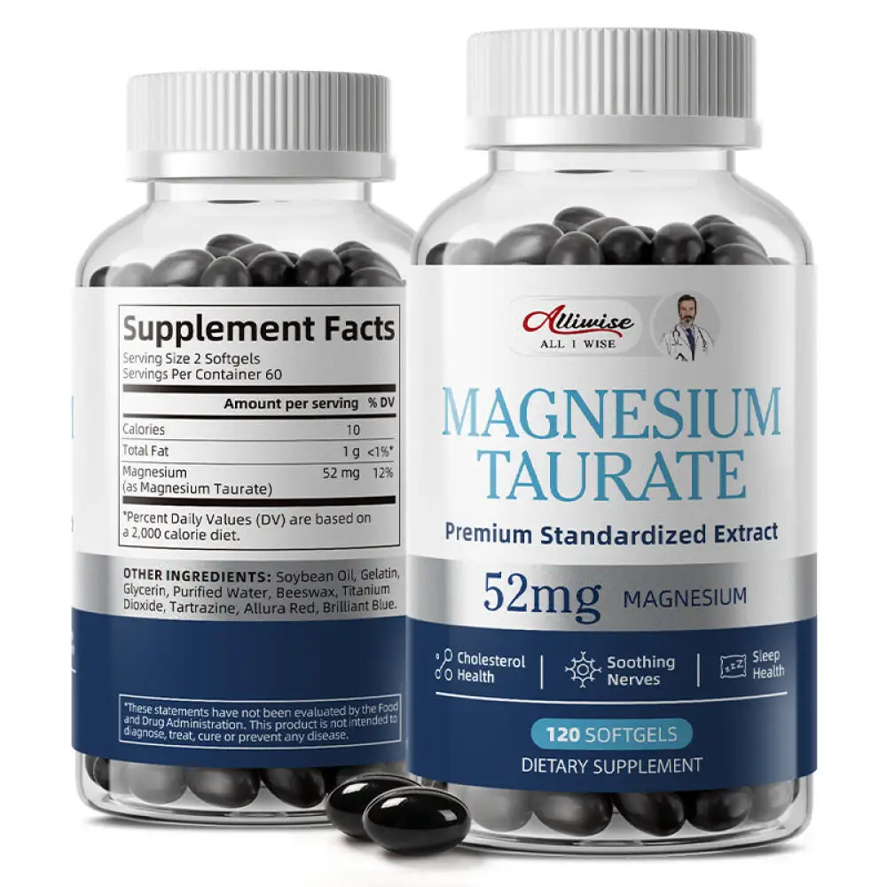 

Magnesium Taurate Capsules for Relief of Shoulder Neck Muscle Tension Maintenance of Head Health And Promoting Cardiovascular