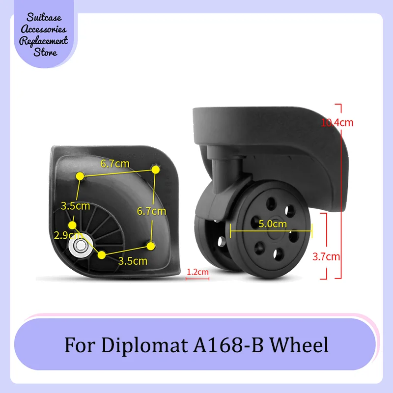 

For Diplomat A168-B Smooth Silent Shock Absorbing Wheel Accessories Wheels Casters Universal Wheel Replacement Suitcase Rotating