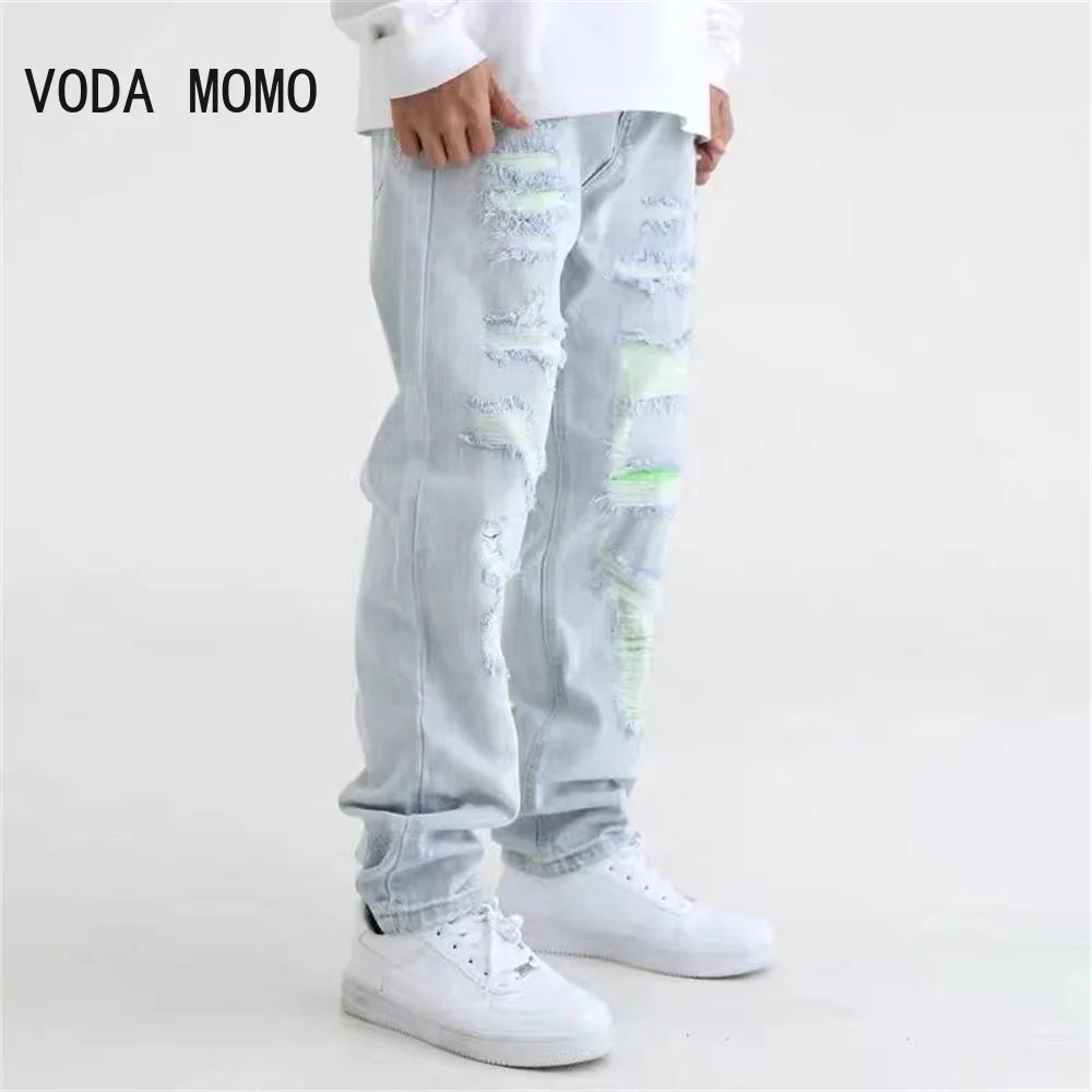 Proste dżinsy męskie luźny dżins spodnie neutralne jean Streetwear dorywczo jednolity kolor szerokie dżinsy mężczyzna kobiet spodnie hip hop baggy