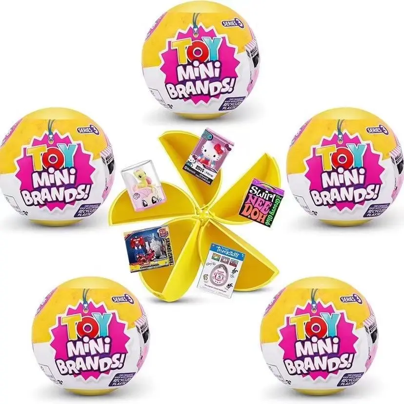 

5x слепая коробка с мячом-сюрпризом, игровой домик Kt Ball, детские миниатюрные игрушки, серия для покупок супермаркетов, шарики-сюрпризы