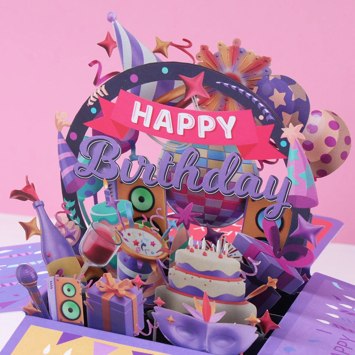 Pop-Up Birthday Greeting Card Happy Birthday Party Decorations for Home Greeting Card Gender Reveal Baby Shower Party Supplies