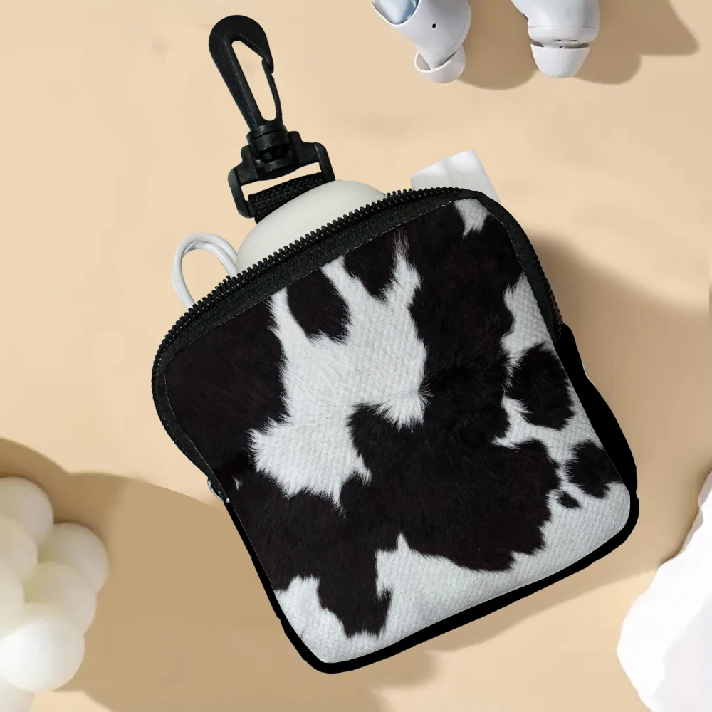 

Cow Pattern New Simple Coin Wallet Zipper Mini Wallet Portable Wallet Card Holder Short Wallet For Women And Men 1.25
