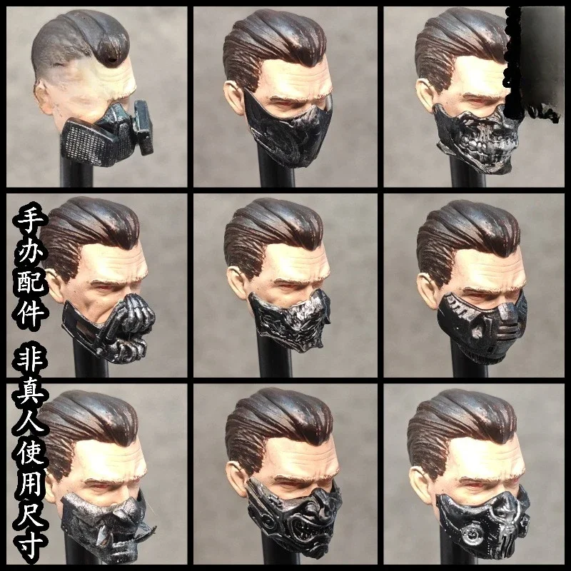 1/6 1/12 Maßstab Männlicher Soldat Wasteland-Stil Maske Modell Zubehör für 12 Zoll 6 Zoll Actionfiguren Mechanische Mecha-Maske Dekoration – Detail 2