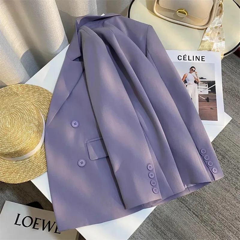 

Casual Office Lady Blazer Women 2024 Fashion Long Sleeve Jacket Blazers Femme Outwears Coat Autumn Winter Clothes