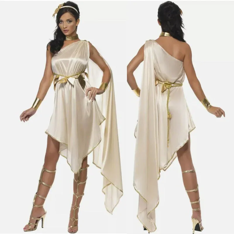 2024 Greek Goddess Costume Tunic Roman Women's Dress Tunics Disguise Antique