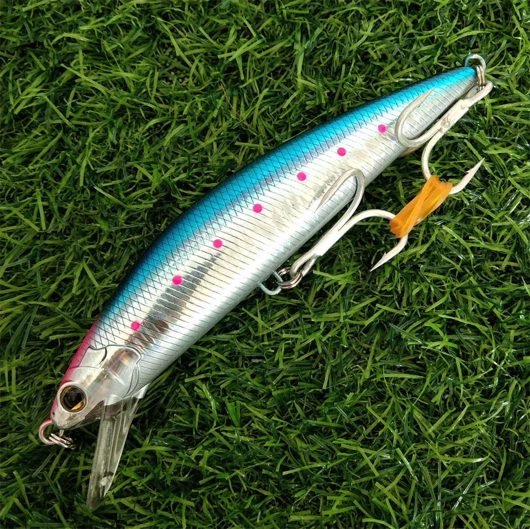 1pc 14cm 80g  Fishing Lure Sinking Minnow Hard Lure Pesca Strong Treble Hooks Wobbler Jerkbait Swimbait Bait