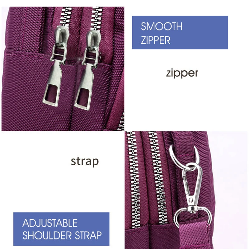 Mehrfarbige Mini-Umhängetasche für Damen, kompakt für den täglichen Freizeitausflüge, Campus, Pendeln, trendiger Einsatz – Detail 3