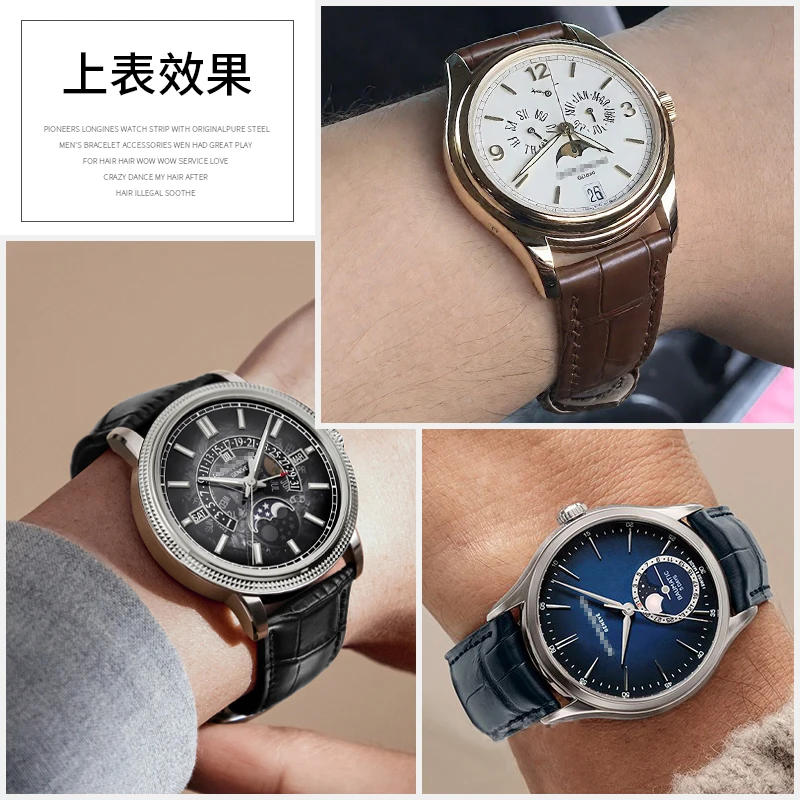 ساعة يد ميكانيكية أصلية من Patek Philippe مصنوعة يدويًا من الجلد الطبيعي وحزام بديل لسلسلة تعقيم الرجال