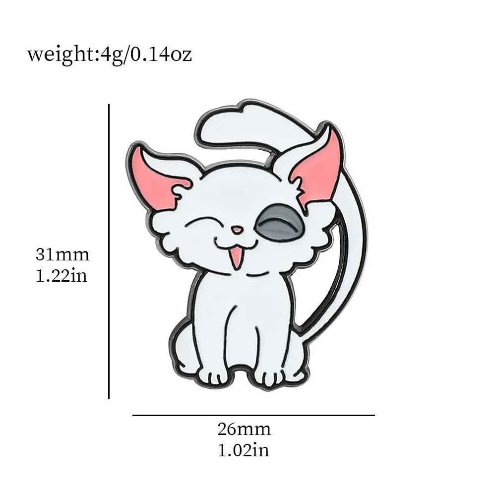 Anime Brooch Suzume No Tojimari Daijin Cat Enamel Pins Kawaii White Cat Animal Badge Brooches For Cartoon Fans Shirt Lapel Pin