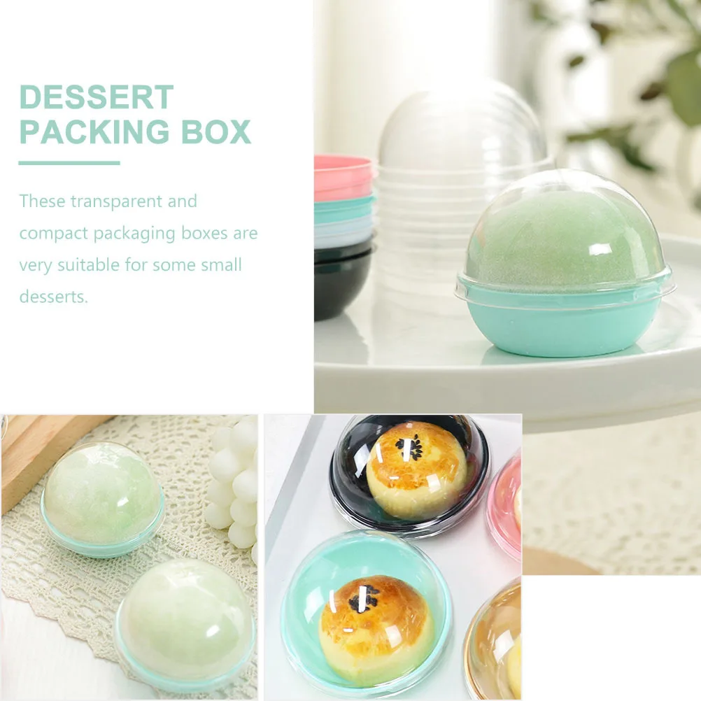 100 шт., контейнеры для торта с луной, прозрачные крышки, мини-коробки для кексов, простые практичные мини-контейнеры для хранения продуктов питания