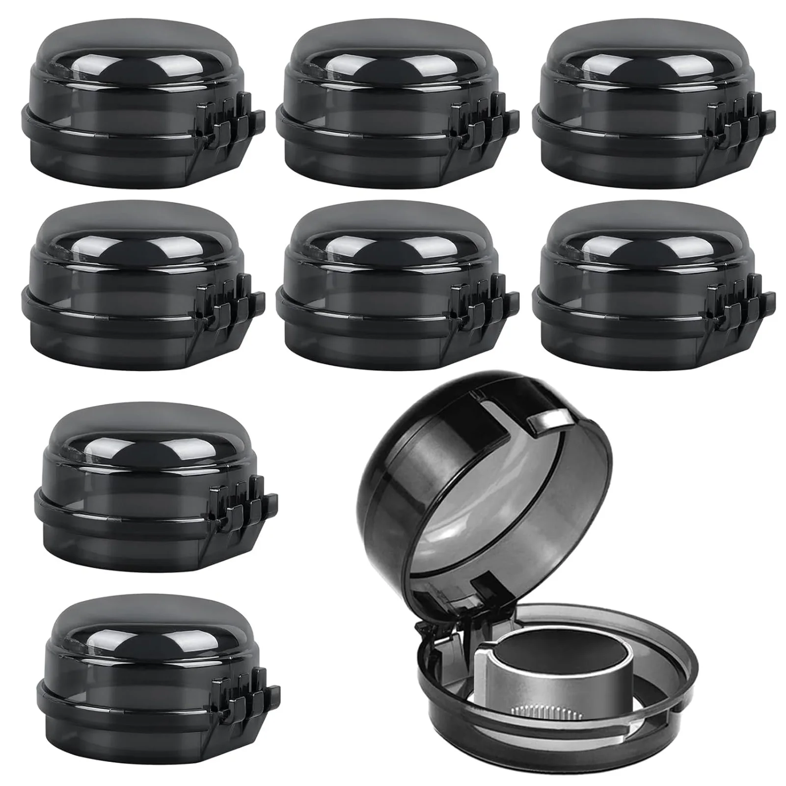 4/8pcs Stove Knob Covers Child Proof Switch Covers Black Transparent Color Prevent Kids Pets Turning on Stoves Universal Size