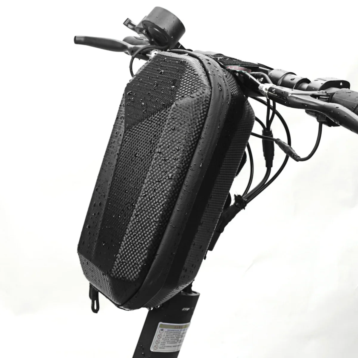 Bolsa Multifuncional para Guidão de Scooter Elétrico, Bolsa de Casca Dura Adequada para Bicicletas Dobráveis, Scooters, Grande Capacidade