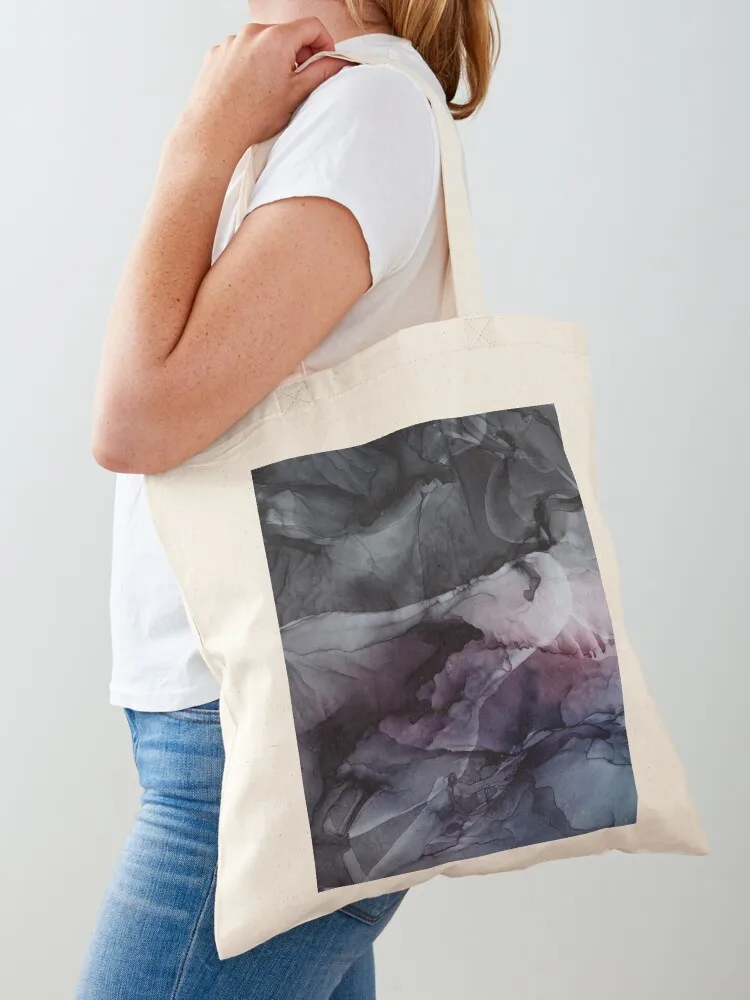 Moody Dark Chaos Inks Abstract Tote Bag large tote bag Canvas shopping bag Canvas for women