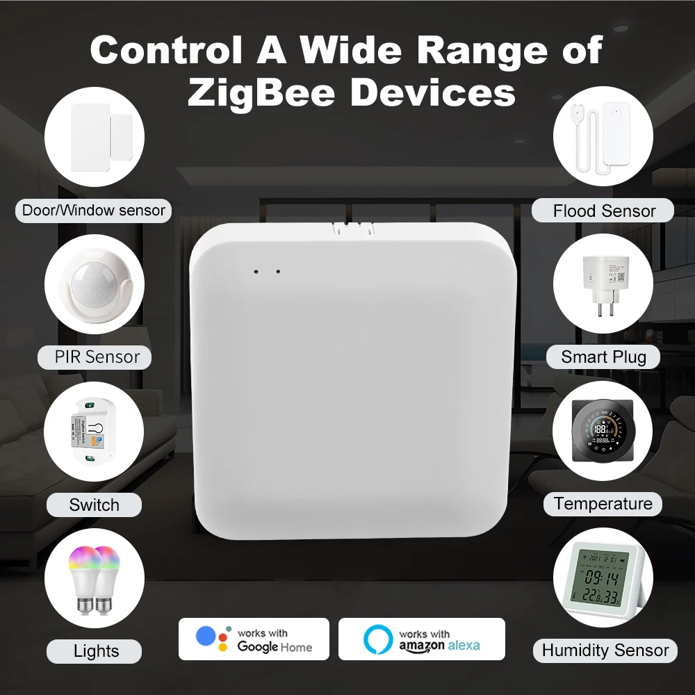 Tuya Smart ZigBee Gateway Hub ZigBee/Bluetooth Multi-Mode Gateway Bridge für Smart Home Automation Funktioniert mit Alexa Google Home
