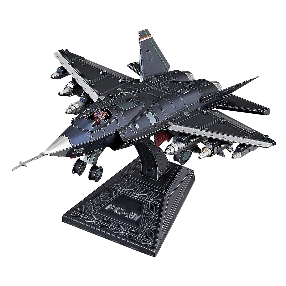 MMZ IRON STAR 3D Metal Puzzle Z-20 Armed Helicopter FC-31 Stealth Fighter DIY Laser Cutting Jigsaw Toys for Children