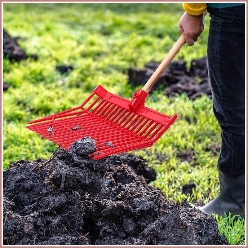 TOP Manure Fork Replacement Head, Pitchfork Head, Horse Manure Rake, For Picking Up Manure, Stable Waste Removal