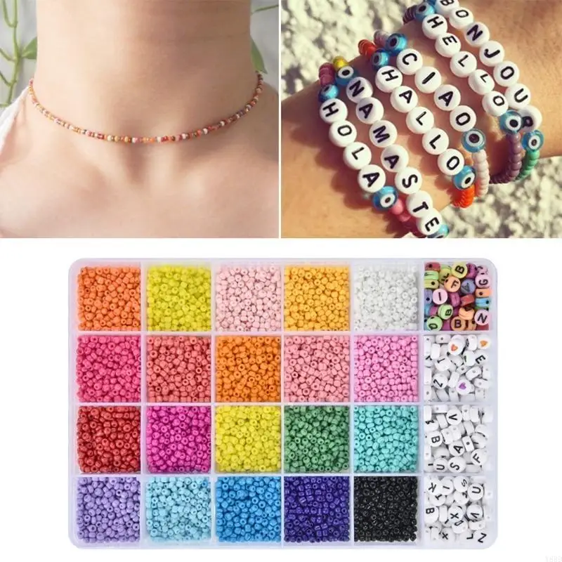 Y88D Creative Acrylic Hạt trẻ Handmade Vòng cổ Vòng đeo Vật liệu Vật liệu Sinh nhật
