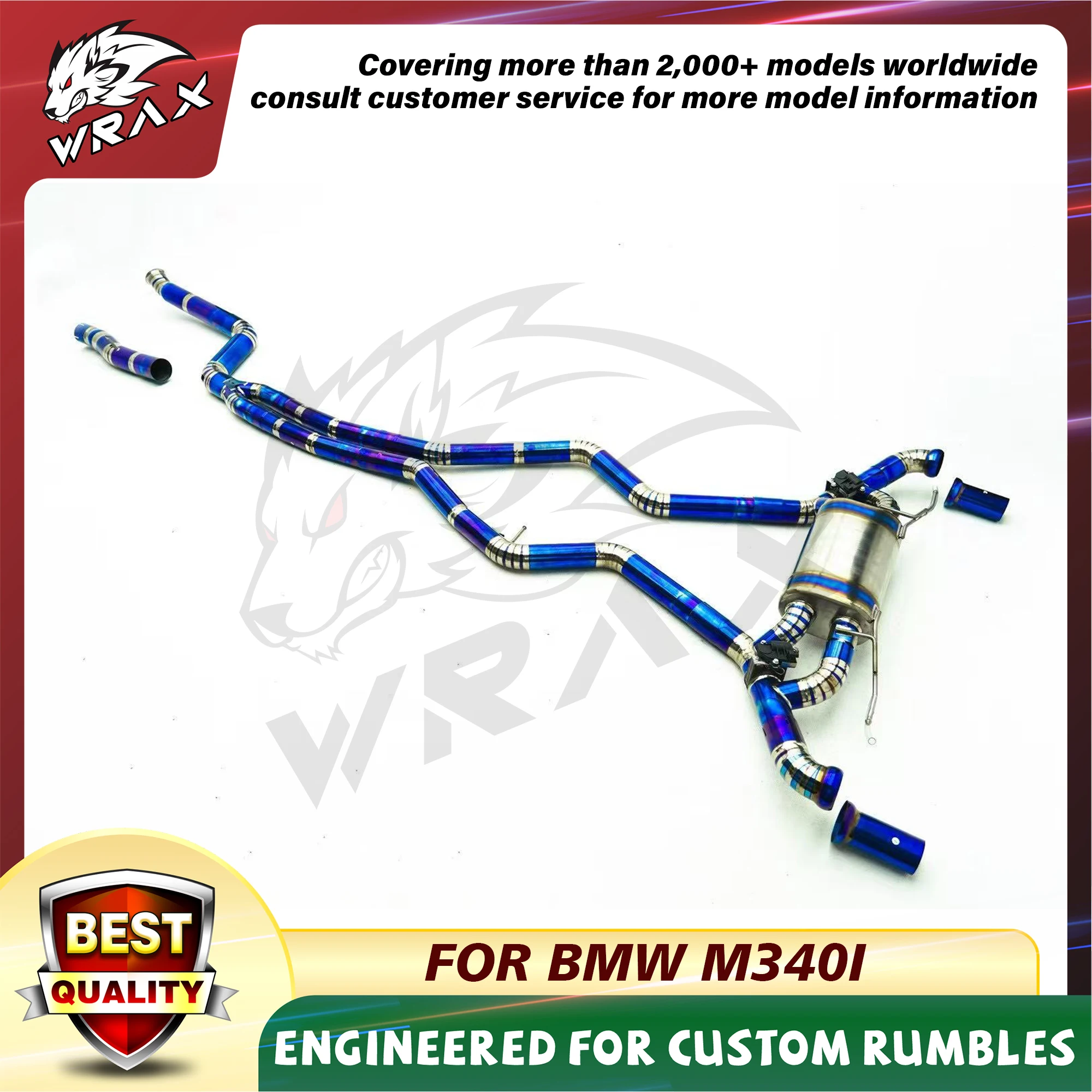 

WRAX Titanium Exhaust For BMW M340I Electric Exhaust Control Valve Systems car accessories Catback perfect replacement
