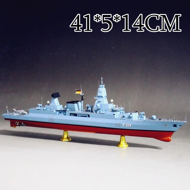 Saxony Class-fgata de misiles guiada, modelo terminado estático, modelo de buque de guerra de plástico, regalo de barco, adornos de alta gama, decoración del hogar