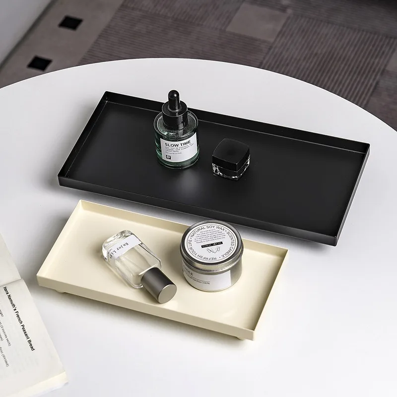 EPIKTO Geometric Metal Catch All Tray, Modern Luxury Vanity & Entryway Organizer for Jewelry Keys, Aromatherapy Home Decor
