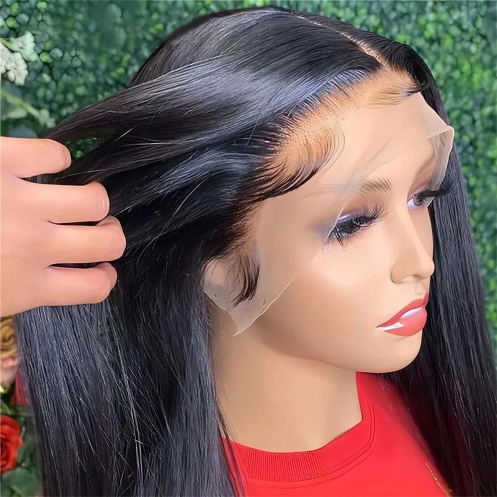 13x6 HD Transparent Lace Front Human Hair Wigs PrePlucked Brazilian Straight 13x4 Lace Frontal Wigs For Women 360 Full Lace Wig