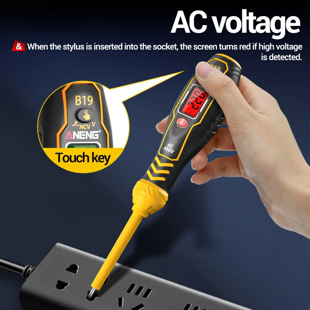 B16 Intelligenter, berührungsloser digitaler Messstift, 30V-1000V Spannungsdetektor, NCV-Spannungsmessgerät, Prüfgerät, Messwerkzeug – Detail 6