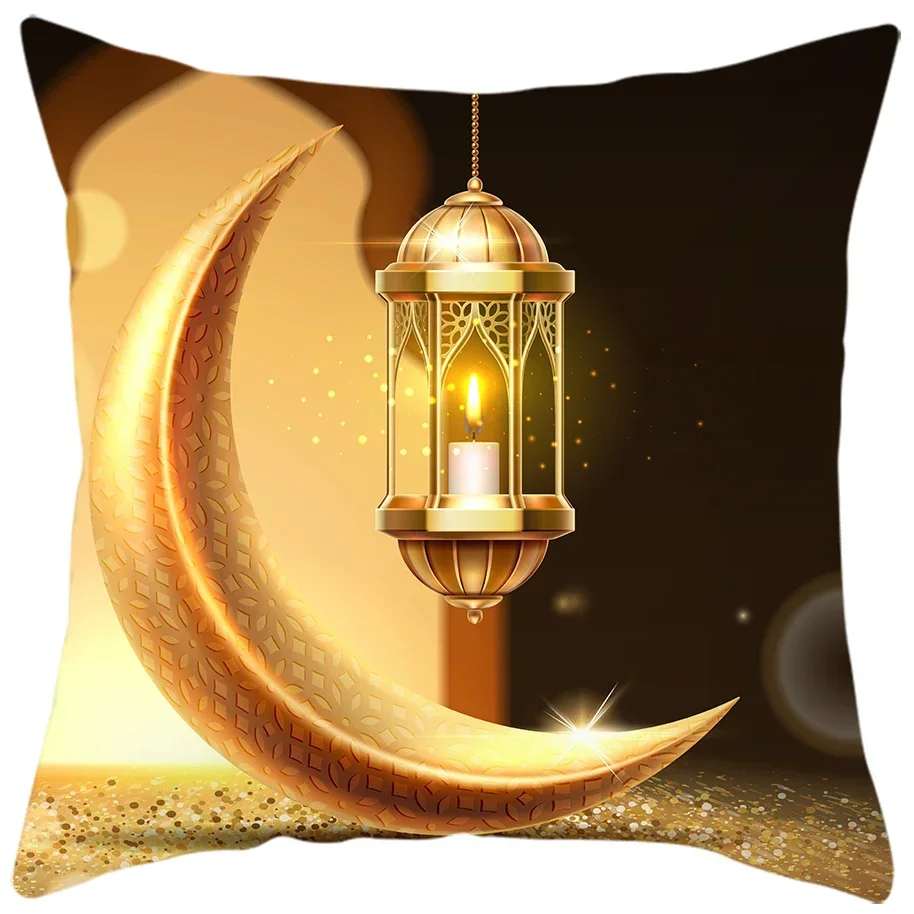 Islamic Muslim Mosque pattern throw pillow cover with short plush print living room sofa decoration cushion cover pillow covers