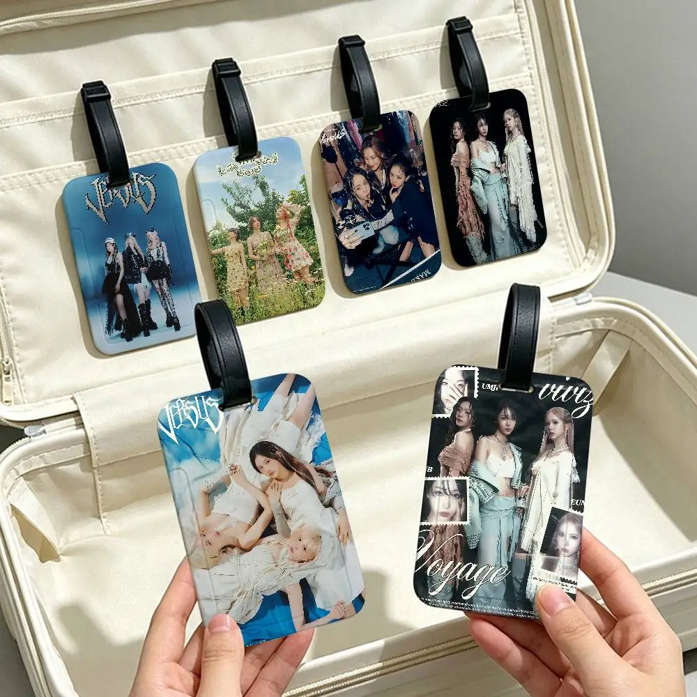 Pop Group VIVIZ Anti lost PVC Suitcase Tag With Info Card Lightweight Baggage Identifier For Daily Trip