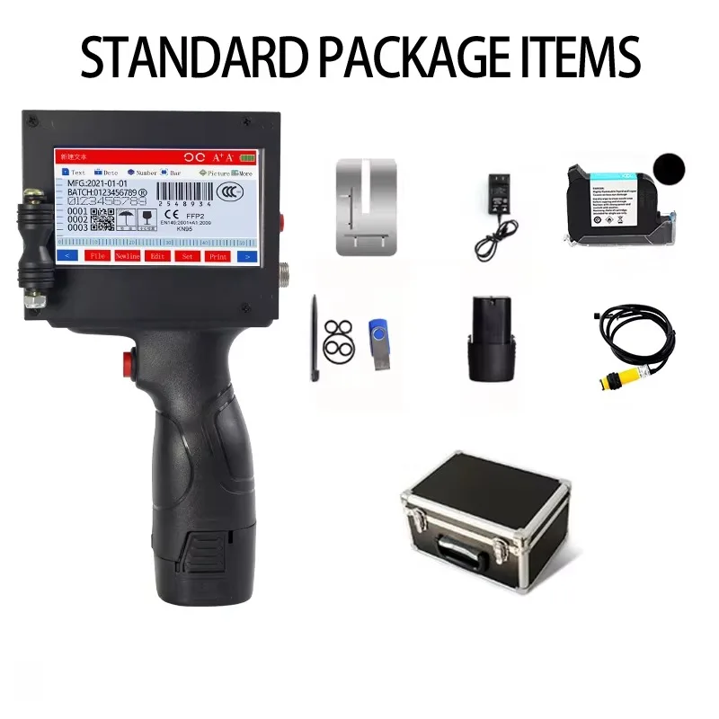 Portable Hand Inkjet Digital Coding Machine, Factory Sales with Fast Dry Ink for Expiry Date Marking