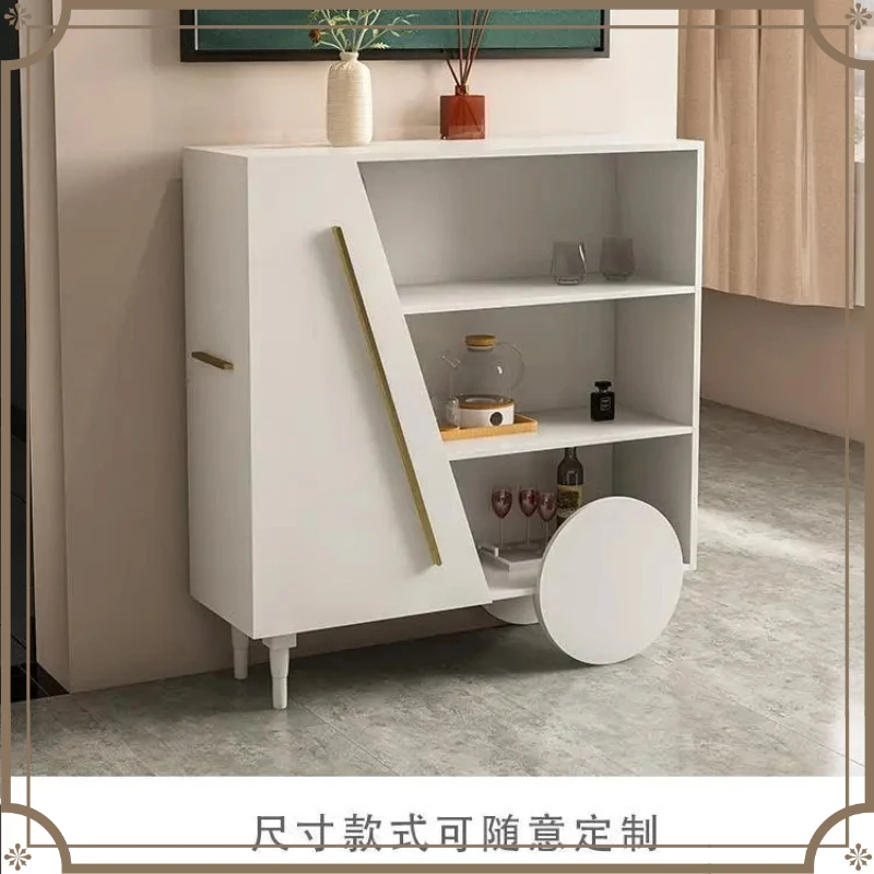 X-S Multi-Functional Solid Wood Storage Cabinet Storage Cabinet Cream Style Wall Sideboard Cabinet HG