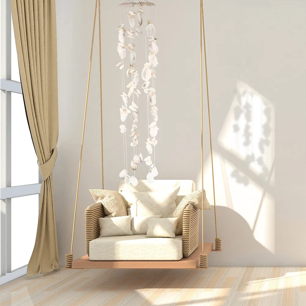 

1Set Decorative Shell Wind Chime Hanging Outdoor Garden Balcony Patio Home Seashell Wind Bells Sea Shell Bells