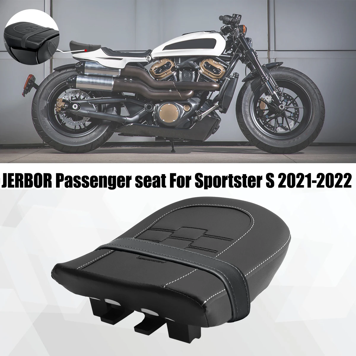 

Motorcycle PU Rear Passenger Seat Cushion For Sportster S 2021-2022 1250 S RH 1250 S RH1250S