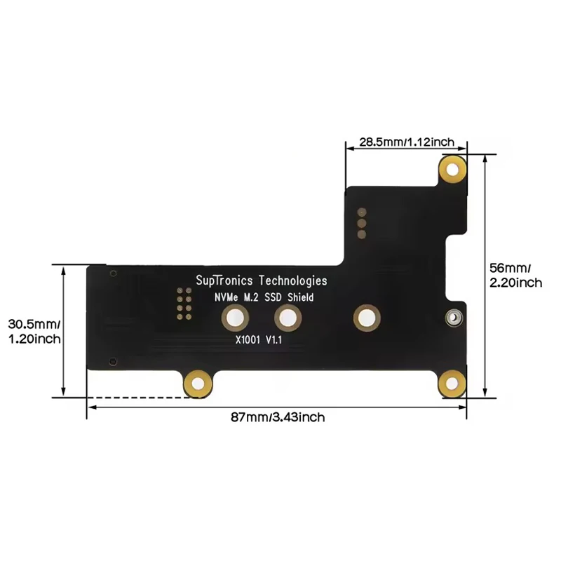 Raspberry Pi 5 PCIE M.2 NVMe Protocol M.2 Solid State Drive Pi5 Expansion Board X1001