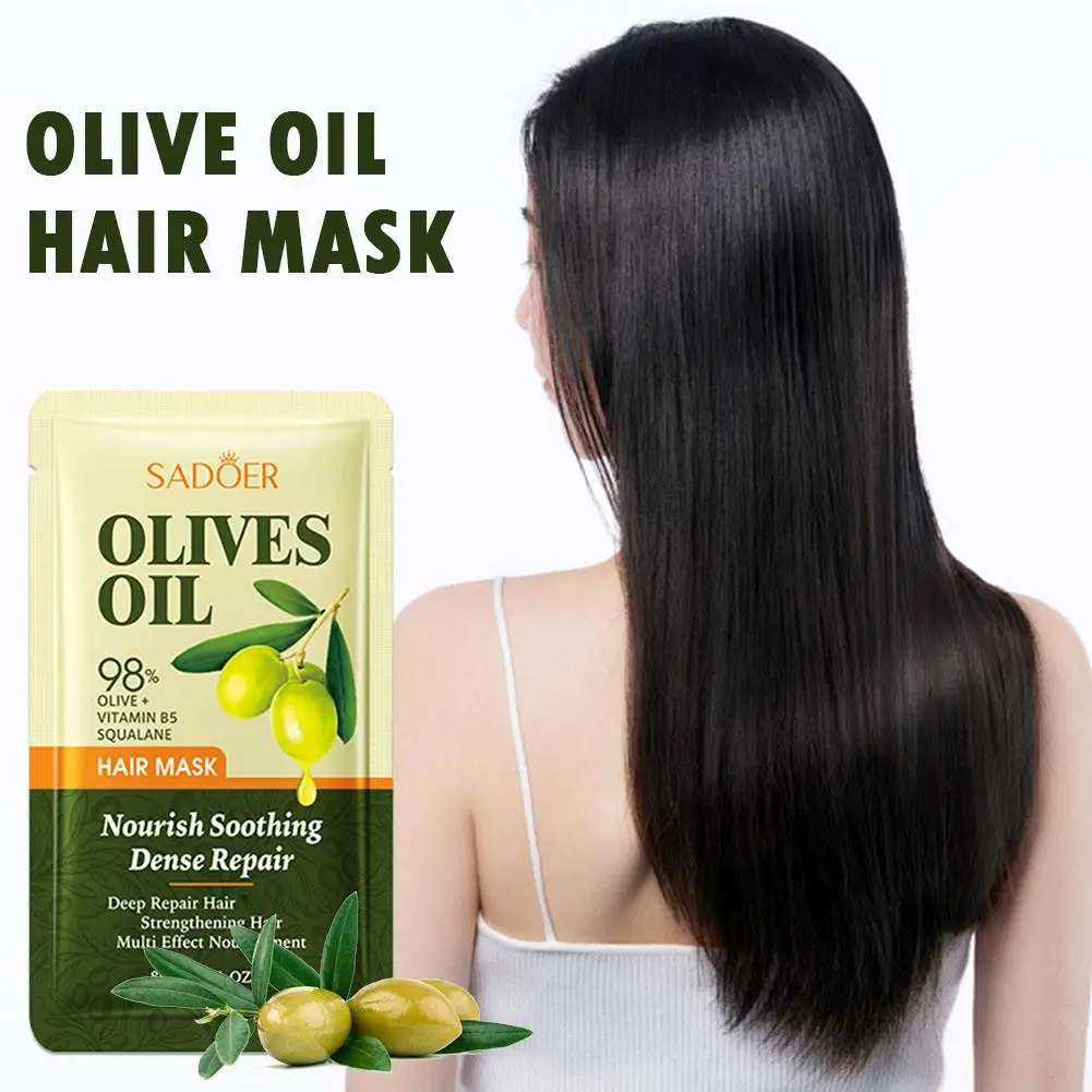 1Pc Keratin Hair Mask Repairing For Hair Damaged Maltreated Moisturizing Nourishing Olive Oil Hair Mask Hair Care Condition J5J5