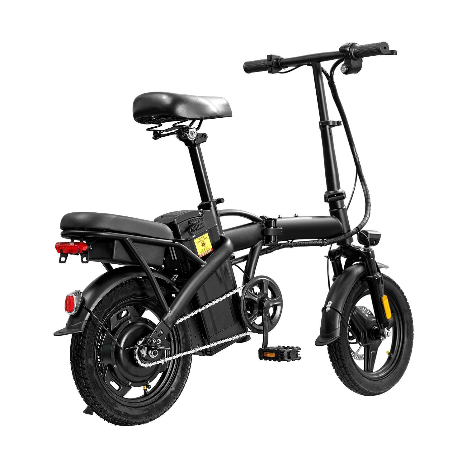 T5 Lightweight Folding Electric Bike for Adults 48V 750W Peak Power 20MPH 18-22 Miles Range 14Inch Disc Brake Commuter E-bike