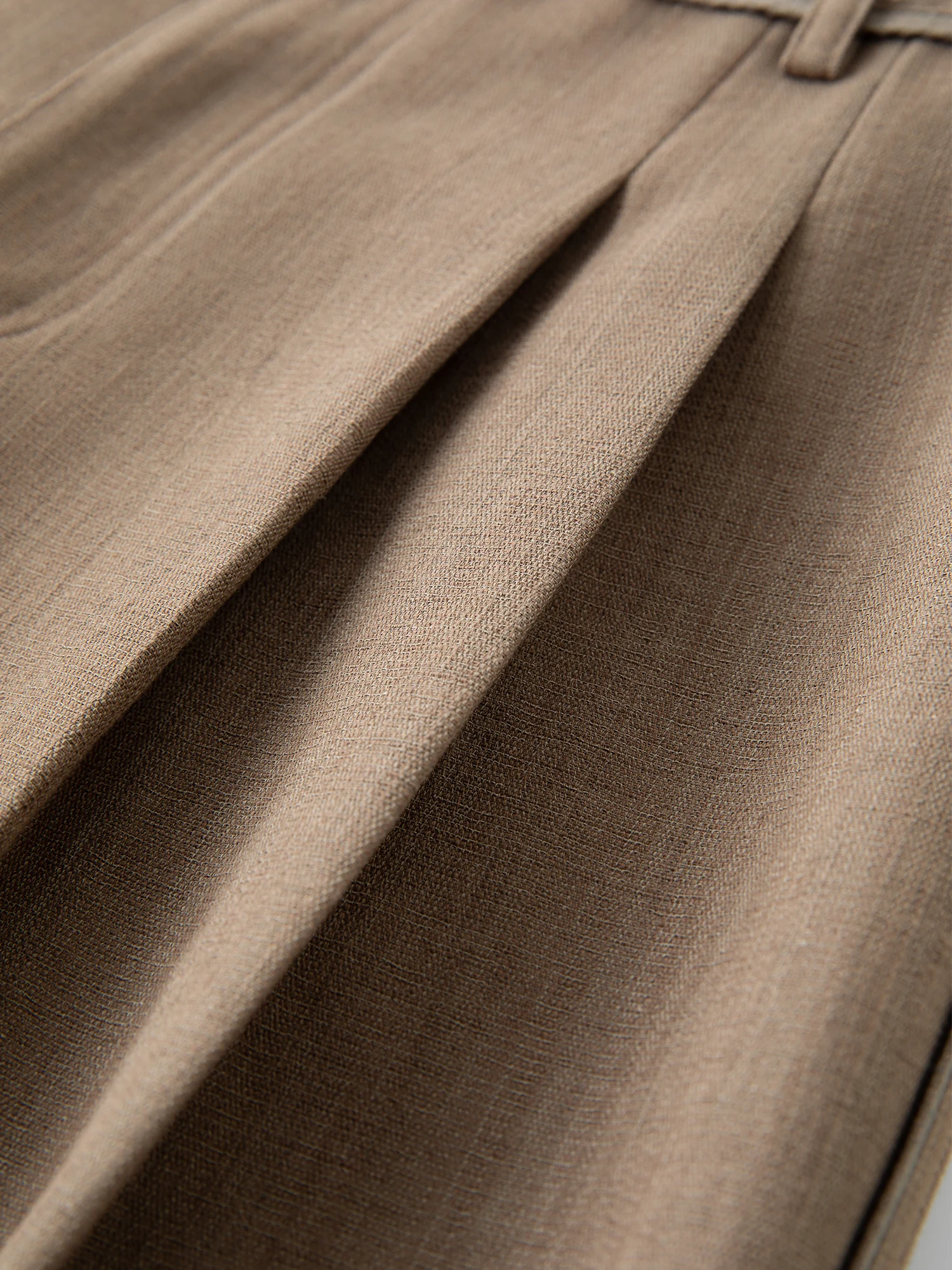 FSLE ريترو ستايل فضفاض مطوي ثنى السراويل المستقيمة للنساء 2025 الخريف جديد وصول واسعة الساق سراويل تقليدية 25FS13305 #5