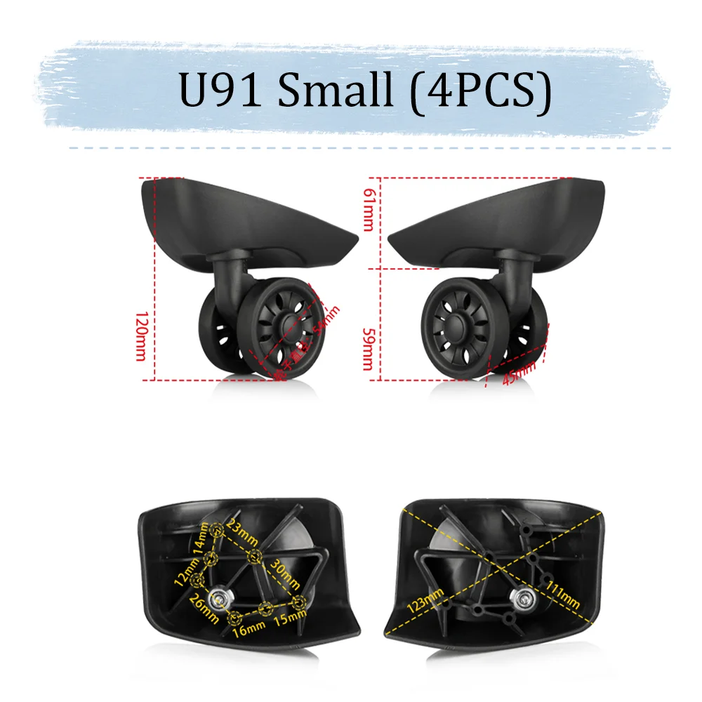 For Samsonite U91 Trolley box Universal wheel Travel box Luggage maintenance Suitable for luggage Wheel accessories Rollers