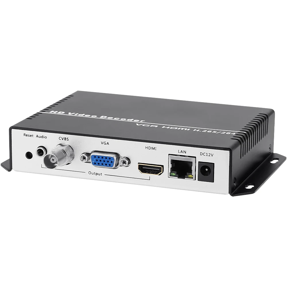 H.264 H.265 4K   VGA CVBS Video Decoder NDI SRT RTMP HTTP RTSP UDP IP Video Receiver