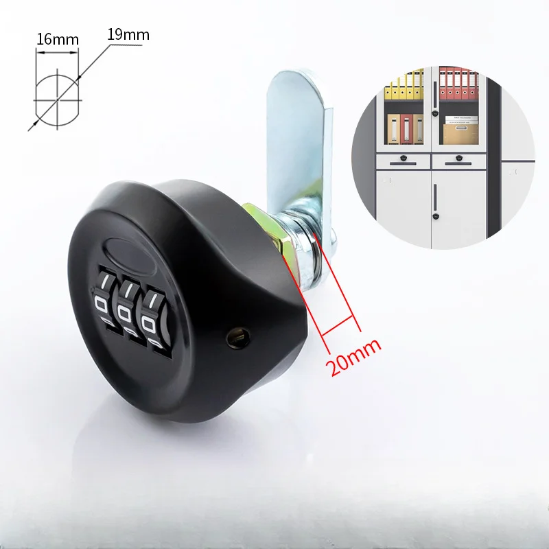 

Zinc Alloy Keypad Door Lock for Steel Wooden Office Furniture 3 Digit Combination Lock with Type C Power Backup