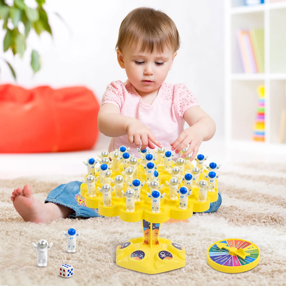 Equilibrio astronauta equilibrio árbol beneficio inteligencia pila música padre-niño interactivo juego de mesa enfoque de desarrollo